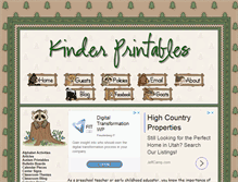 Tablet Screenshot of kinderprintables.com